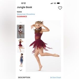 Weissman Jungle Book Dance Costume Adult Large and Adult Small